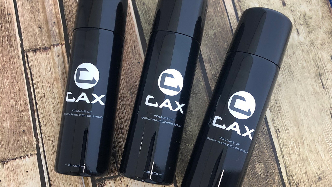値下げ品CAX カックス ヘアボリュームアップスプレー 100g BLACK ×3本 スタイリング剤